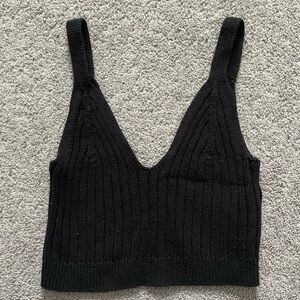 Aerie Black Knit Top